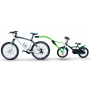 Прицепное устройство детского велосипеда к взрослому зеленое Peruzzo 