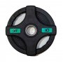 Диск олимпийский обрезиненный черный с двумя хватами 10 кг Original FitTools FT-2HGP-10