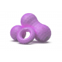 Набор из двух массажных мячей с кистевым эспандером пурпурный Original FitTools FT-SM3ST-PP