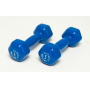 Гантель в виниловой оболочке 2 кг (цвет синий) Fitness Tools FT-VWB-2