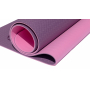 Коврик для йоги 6 мм двуслойный TPE бордово розовый Original FitTools FT-YGM6-2TPE-4