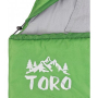 Спальный мешок TORO Wide 400L (220х90, левый, стратекс, салатовый) (T-HS-SB-TW-400L) Helios