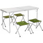 Набор мебели (СТАЛЬ) стол+4 табурета (чехол/Velcro) Green (Т-FS-21407+21124-SG-1) Helios