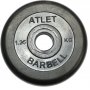 Диски обрезиненные, чёрного цвета, 31 мм, Atlet MB-AtletB31-1,25