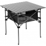 Стол складной 70x70x70см с отделом под посуду столешница алюминий (PR-MC-606)