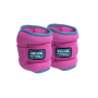 Комплект утяжелителей весом 1 кг (пара) розовые Original FitTools FT-AW01-FP