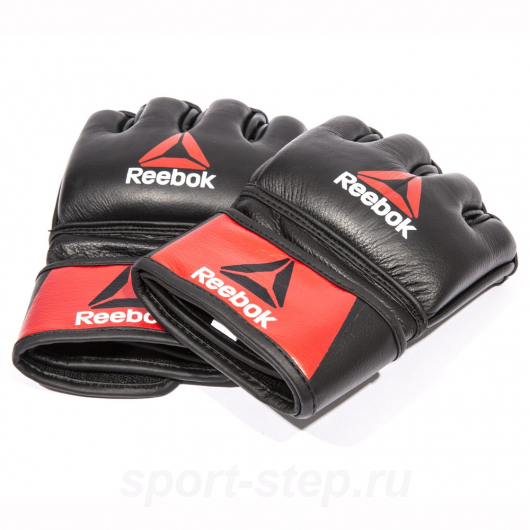 Профессиональные кожаные перчатки Reebok Combat для MMA, Арт. RSCB-10310RDBK
