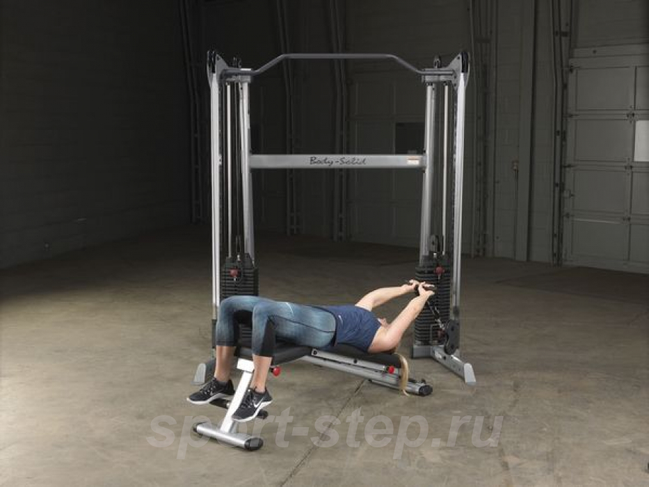 Сдвоенная блочная стойка с двумя весовыми стеками по 72,5 кг Body-Solid GDCC200