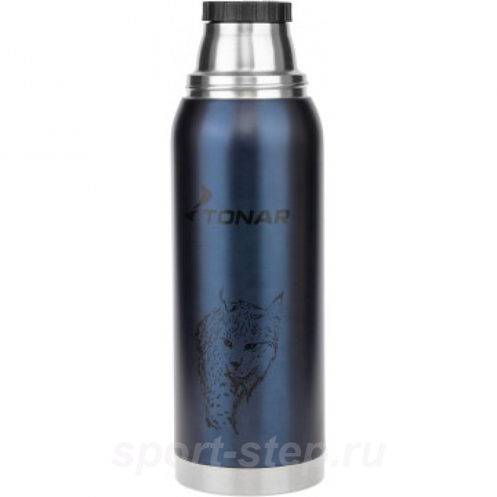 Термос (HS.TM-055-BL) 1200ML Рысь blue (2 крышки-кружки) TONAR