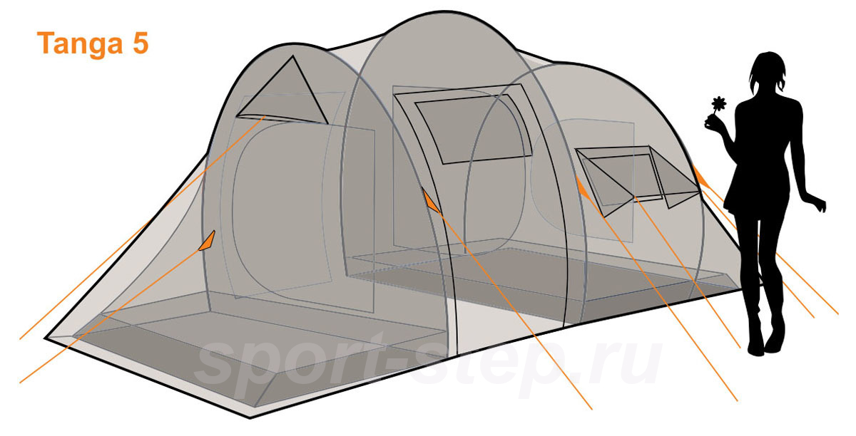 Палатка Canadian Camper TANGA 5, цвет woodland