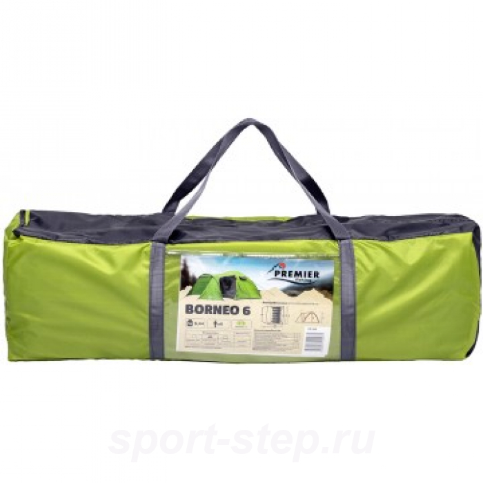 Палатка BORNEO-6-G зеленая Premier