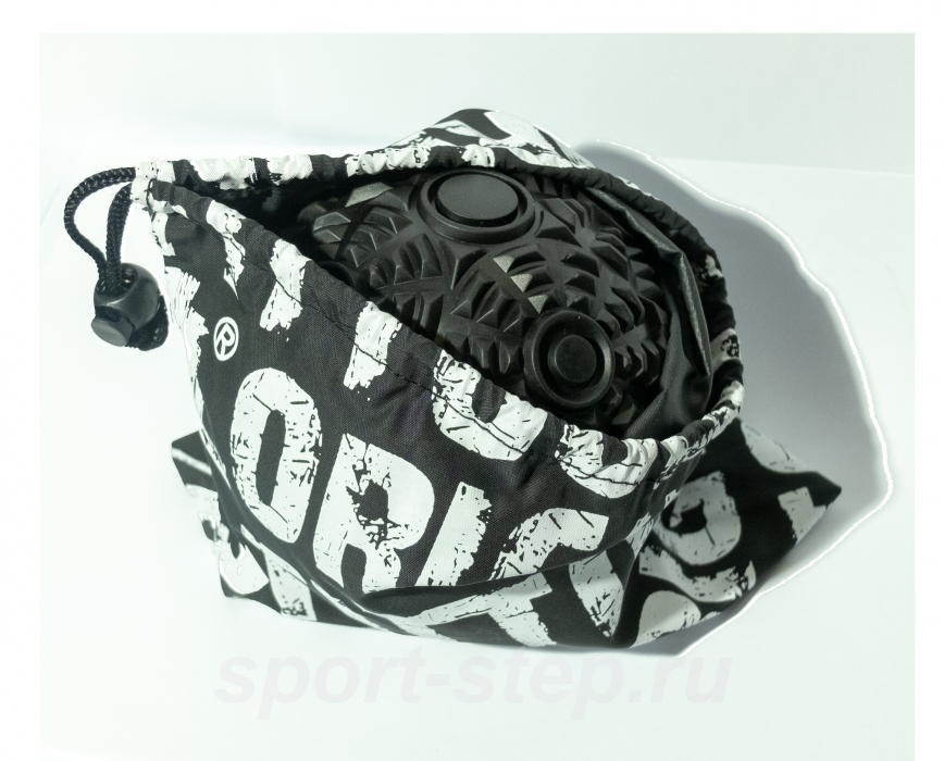 Мяч массажный 12 см Premium Black Original FitTools FT-CYBERBALL