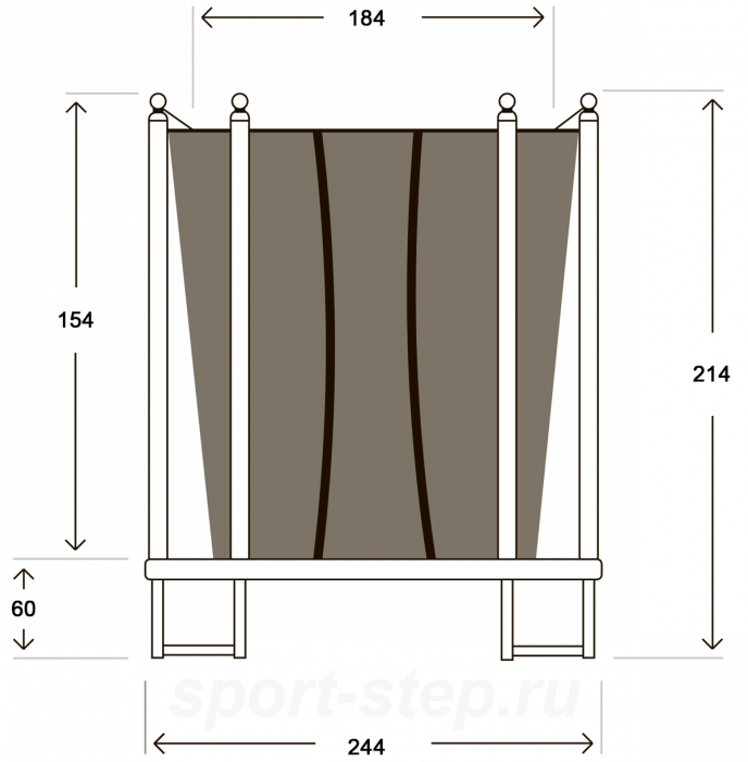 Батут Hasttings Classic Green (2,44 м) 