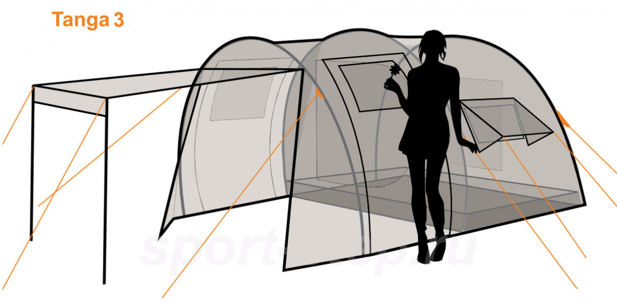 Палатка Canadian Camper TANGA 3, цвет woodland