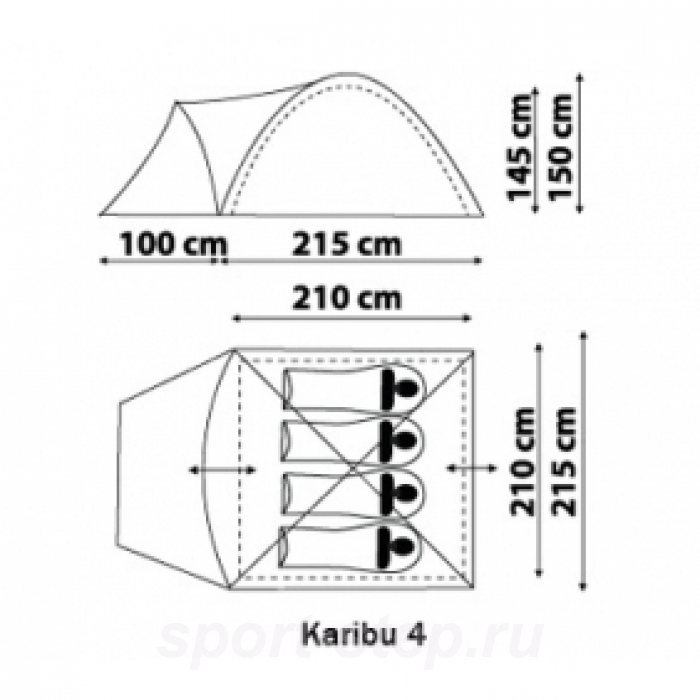 Палатка Canadian Camper Karibu 2 forest