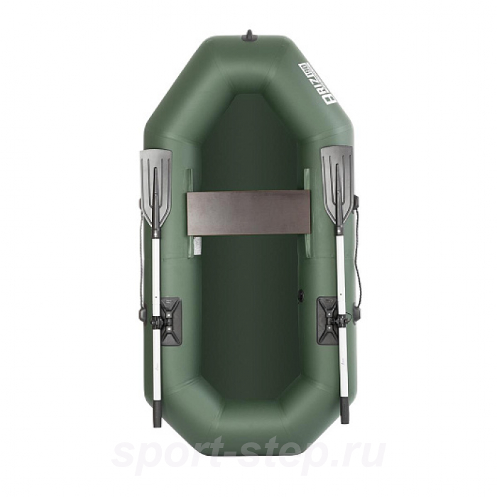 Лодка Бриз 190 с веслами зеленый Тонар