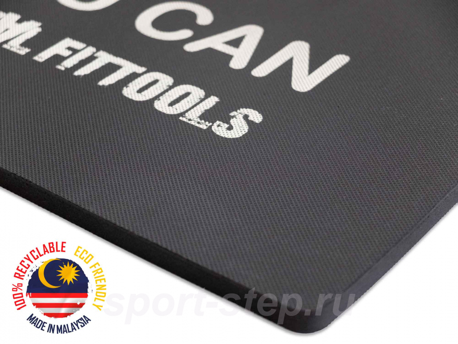 Мат для аэробики 10 мм черный с кольцами OFT FT-MPM10B (SHIVA)