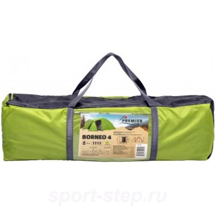 Палатка BORNEO-4-G зеленая Premier