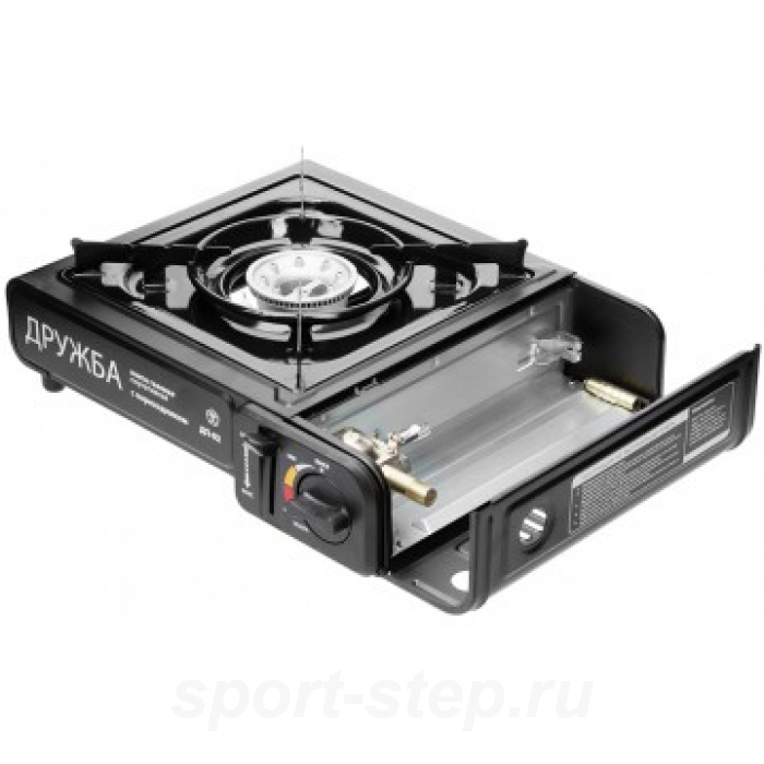 Плита газовая портативная ДРУЖБА с переходником (ДП-02) TOURIST