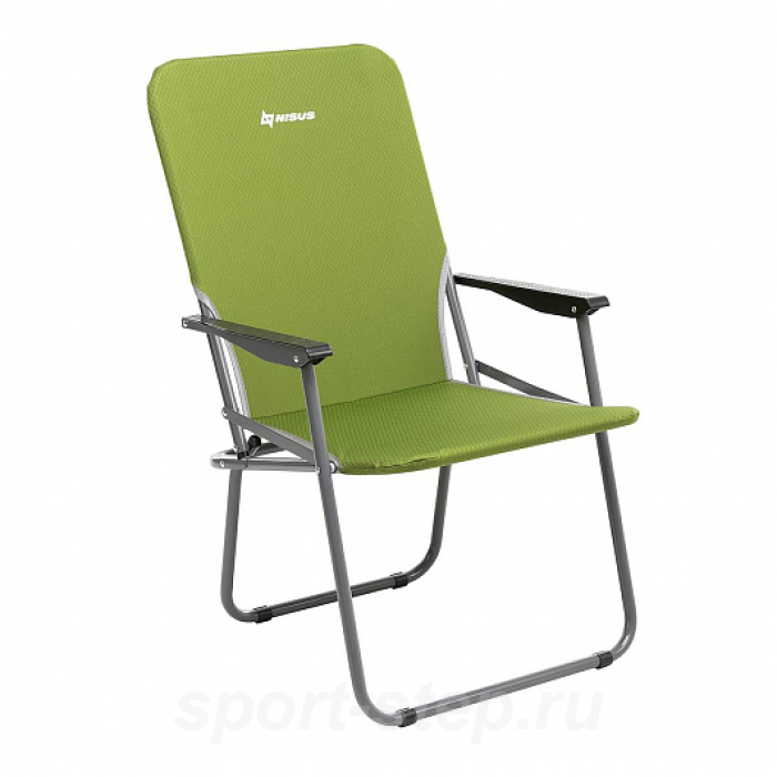 Кресло складное (стальная труба д.19) зеленый ромб (T-N-SK-01-G) NISUS (Тонар)