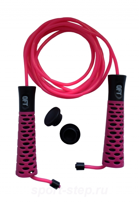 Скакалка с регулируемыми ручками PVC Original FitTools FT-JR11
