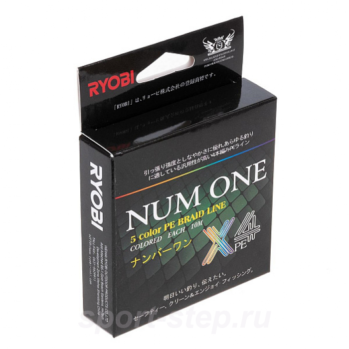 Шнур NUM ONE PE4X-100M 2.0#/0,235 mm Multi Colour Ryobi