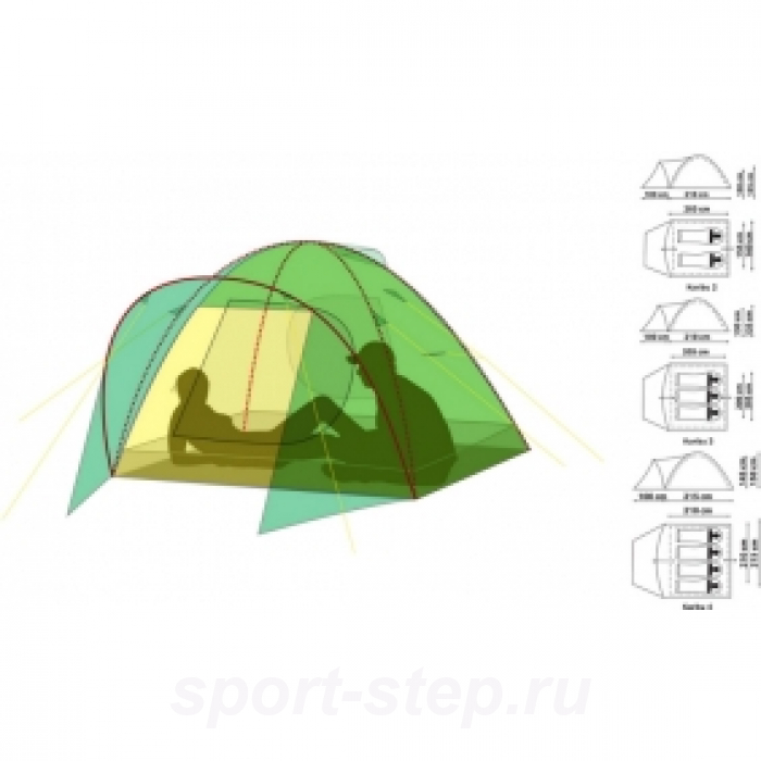 Палатка Canadian Camper Karibu 2 forest
