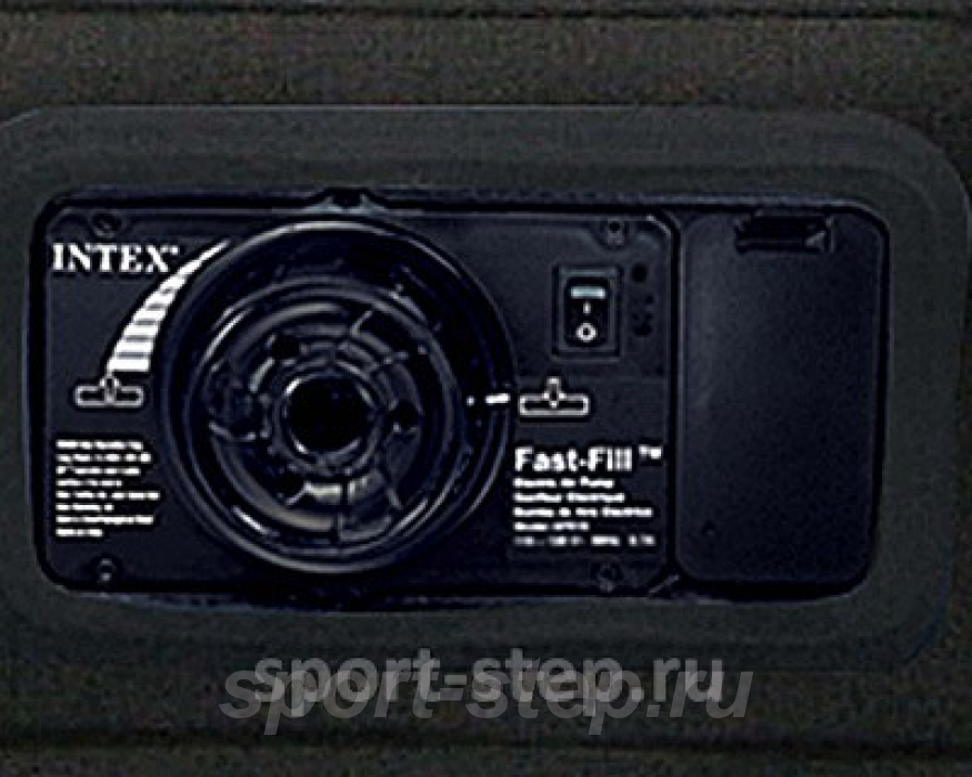 Двуспальный надувной матрас Intex Pillow Rest Classic 66781 с встроенным электронасосом