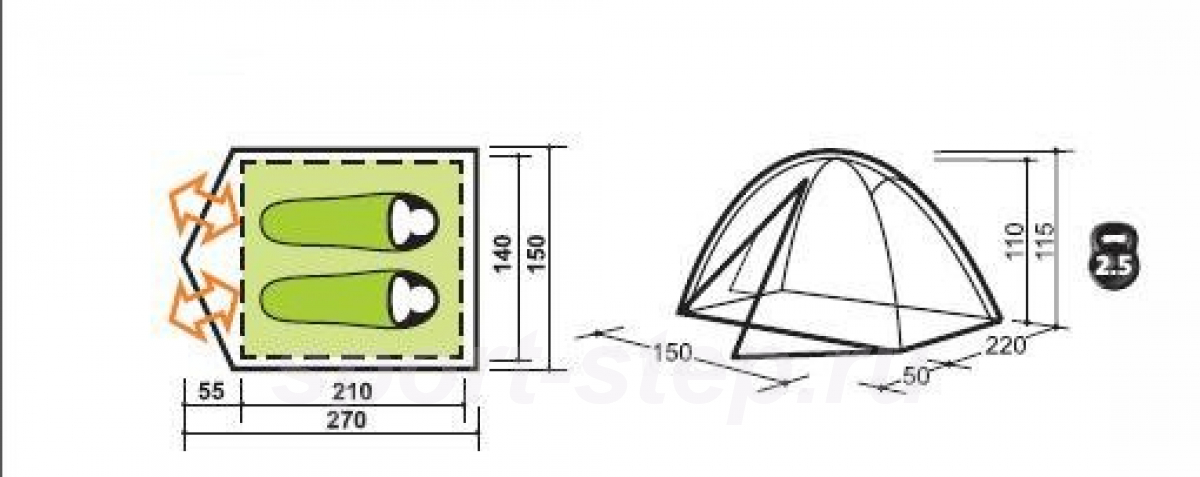 Палатка Canadian Camper Jet 2 AL