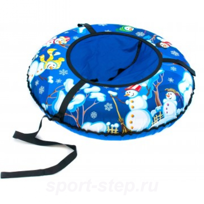 Санки-ватрушка Вихрь Оксфорд принт 90 см (снеговики)+камера