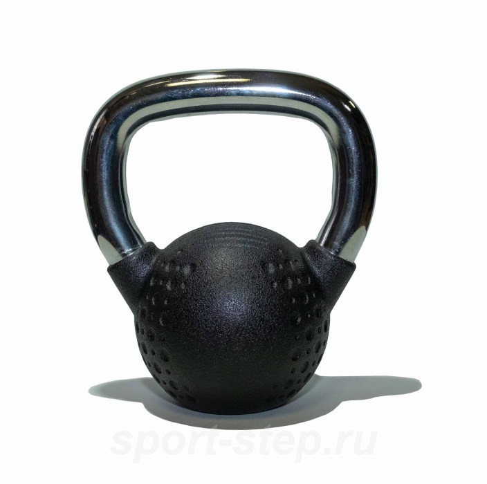 Гиря 6 кг с хромированной ручкой полиуретановая (CPU) OFT FT-KB-CPU-6