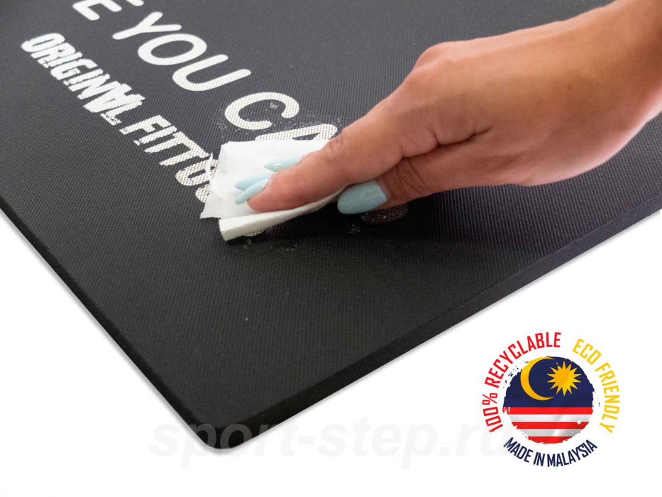 Мат для аэробики 10 мм черный с кольцами OFT FT-MPM10B (SHIVA)