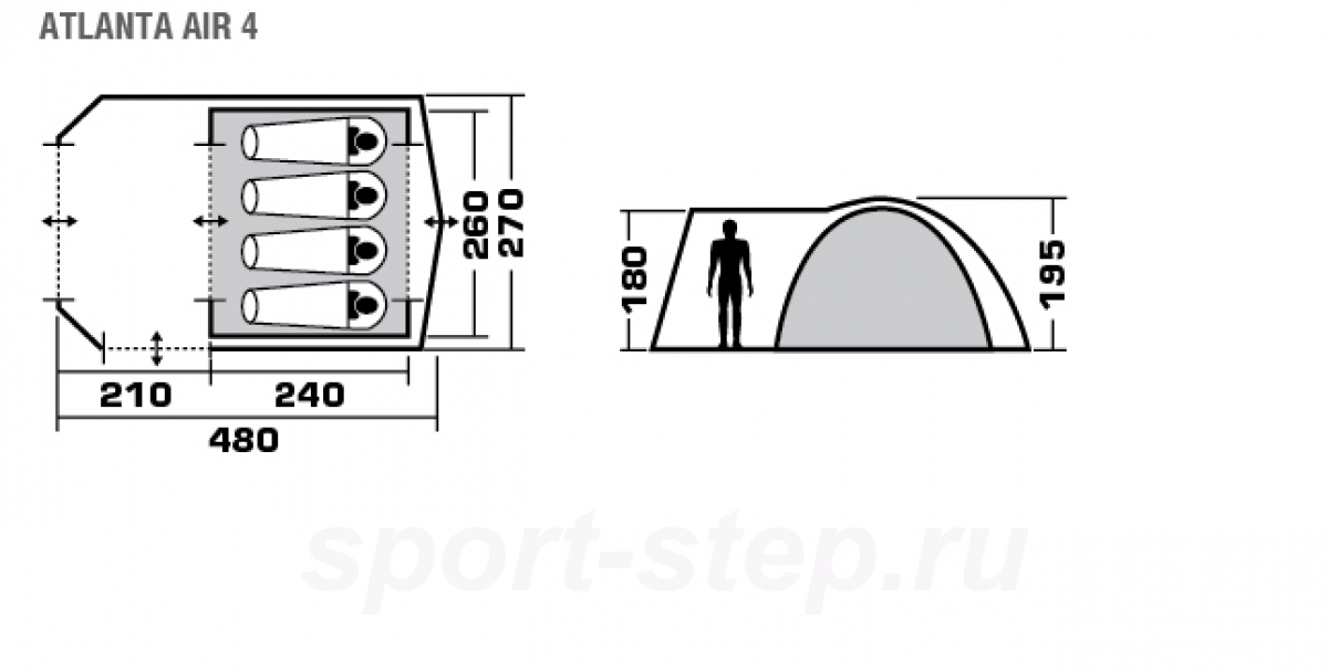 Палатка Trek Planet Atlanta Air 4