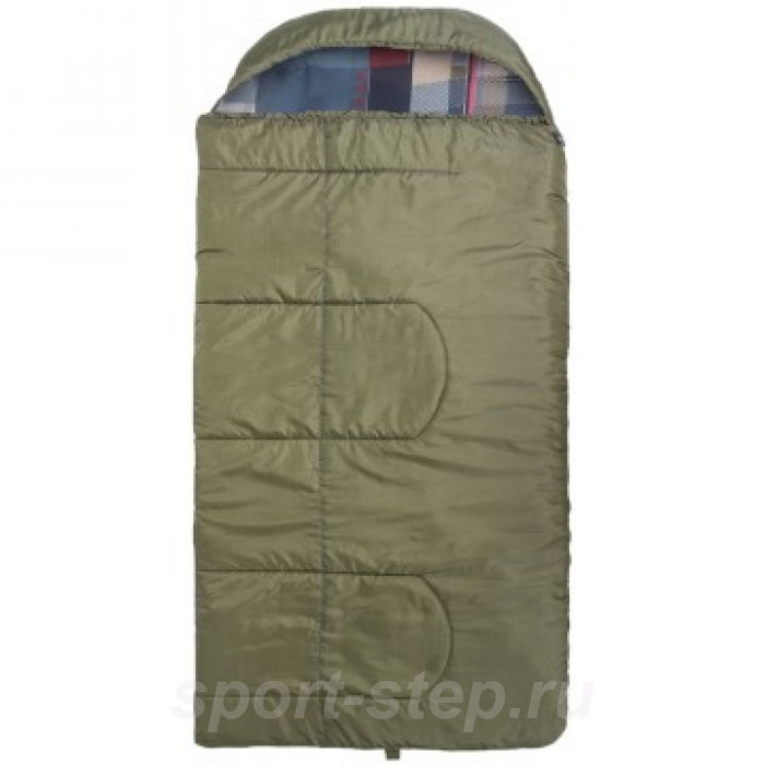 Спальный мешок OLYMPUS Wide Plus 400 (220х106, холлоф., зеленый/город) (T-HS-SB-OWP-400-NC) Helios