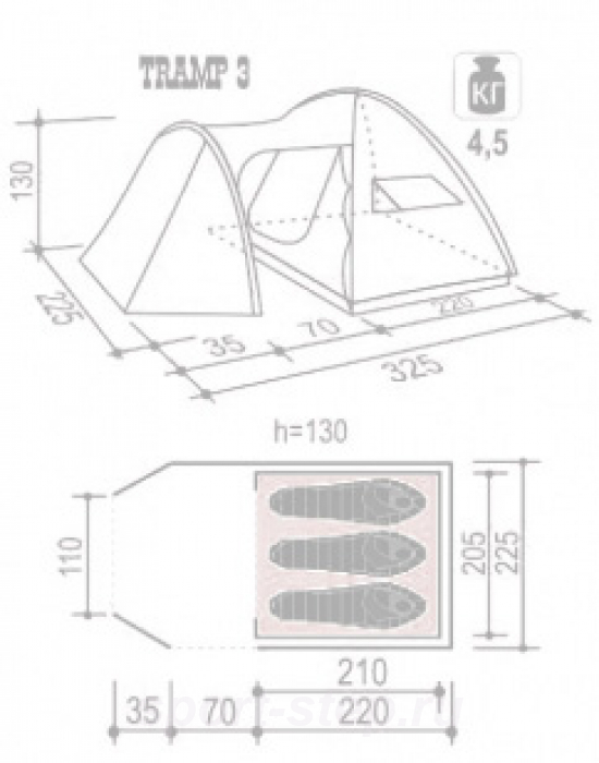 Палатка Indiana Tramp 3