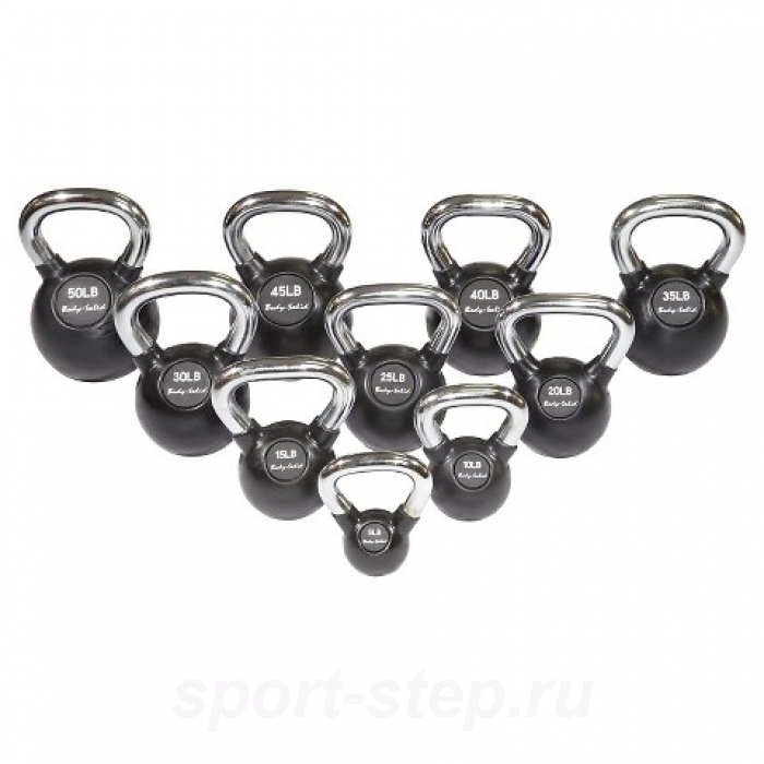 Гиря Body-Solid с хромированной ручкой 20lb 9,1 кг KBC20