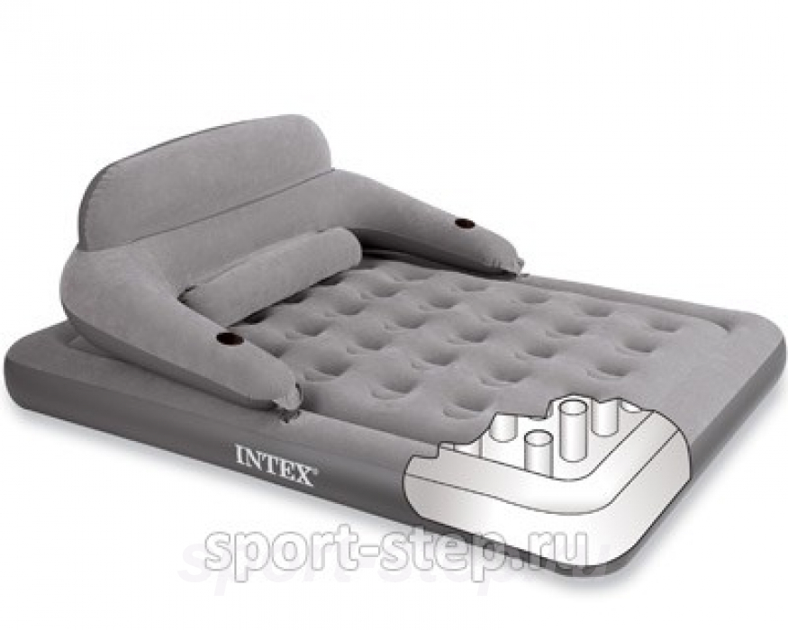 Надувная кровать-диван Intex 68916 Convertible Lounge Bed с внешним электрическим насосом
