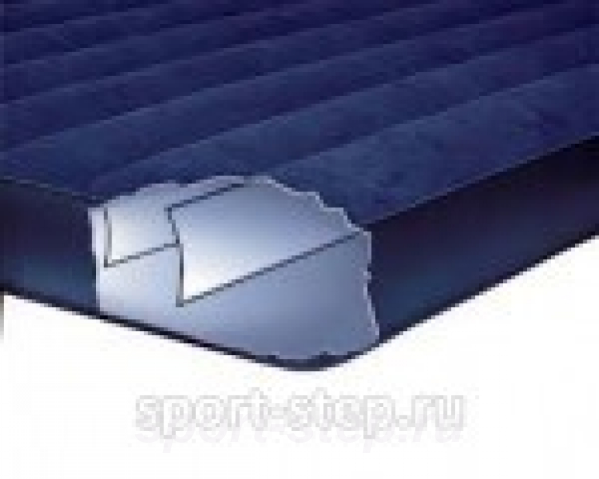 Двуспальный надувной матрас Intex Classic Downy Bed Queen 68765 с ручным насосом и двумя подушками