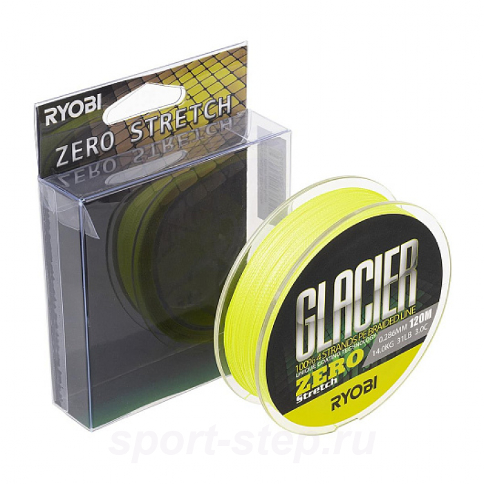 Шнур GLACLER ZERO-120M 3,0/d-0.286mm yellow Ryobi