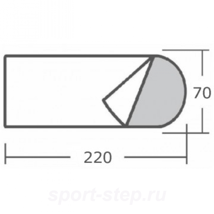 Спальный мешок БАТЫР СОК-4 (220*70) синий (синтепон) Helios