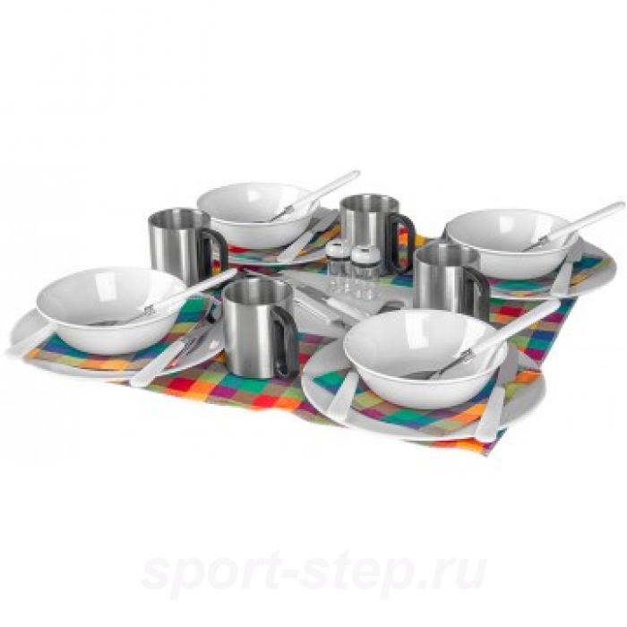 Набор для пикника на 4 персоны LUXE синий/серый HS-425(4)BG Helios