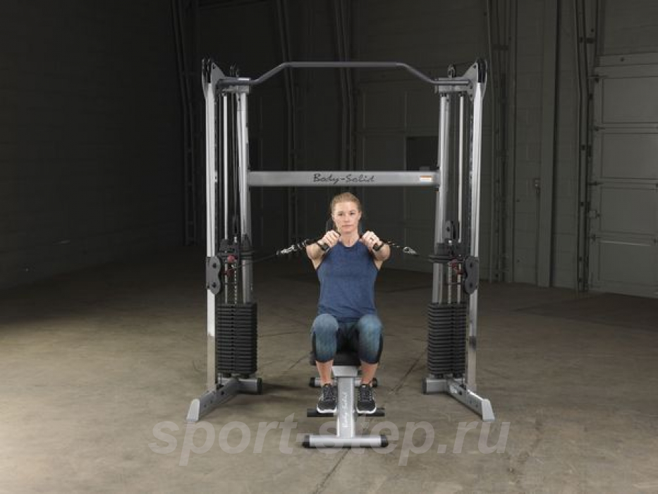 Сдвоенная блочная стойка с двумя весовыми стеками по 72,5 кг Body-Solid GDCC200