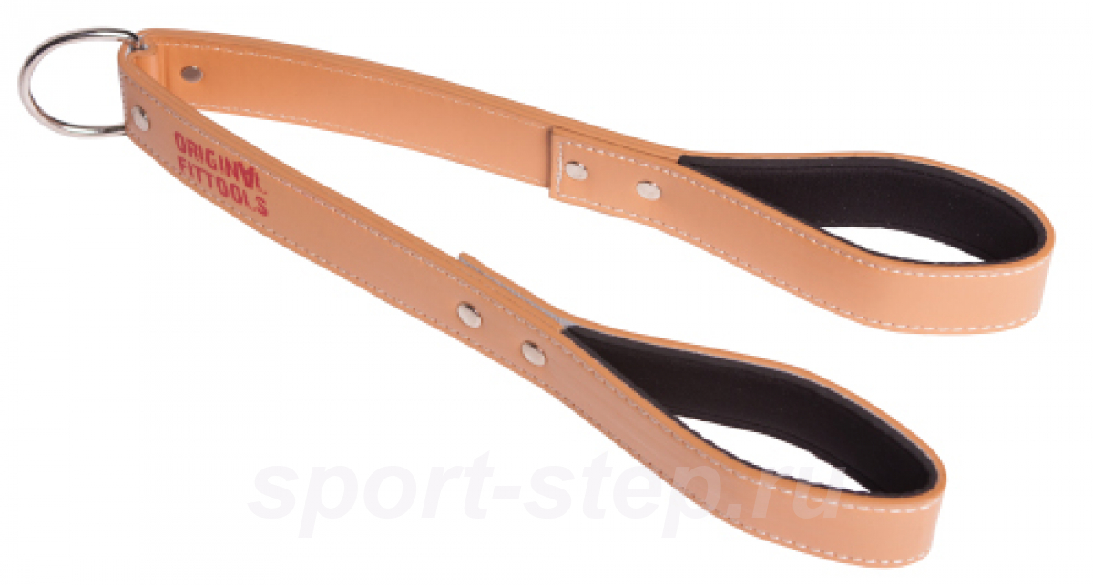 Кожаный ремень для трицепса (винилискожа), с логотипом Fit.Tools FT-L-TP