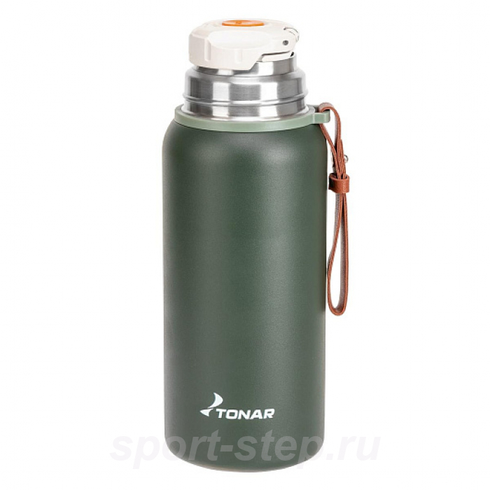 Термос (T-KD-7030-0.7) 700ML хаки (пробка-ситечко, крышка-кружка, ремешок) TONAR