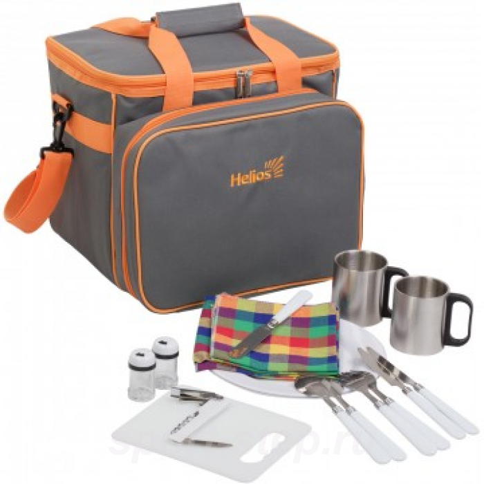 Набор для пикника на 2 персоны серый HS-811(2)G Helios