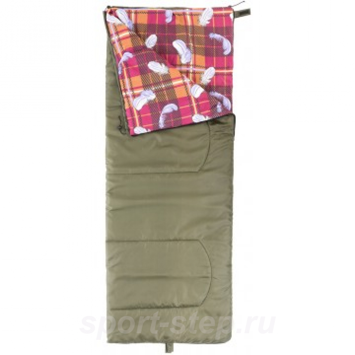 Спальный мешок БАТЫР СО-2 (185*70) зелёный (холлофайбер) Helios