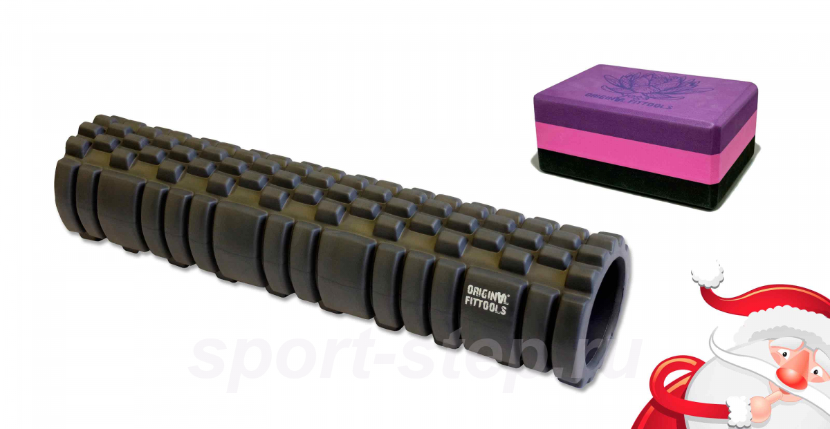 Цилиндр массажный 60х14 BARRACUDA + блок для йоги