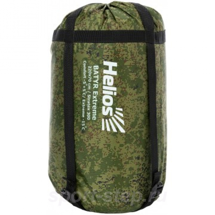 Спальный мешок БАТЫР EXTREME (220*70) Stratex 300 КМФ цифра Helios