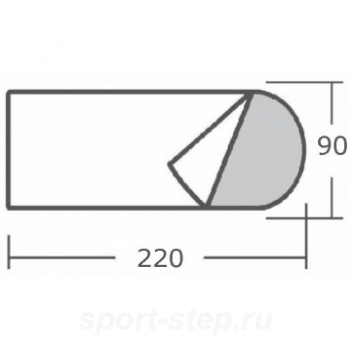 Спальный мешок БАТЫР XXL СОШ-4 (220*90) синий (синтепон) Helios