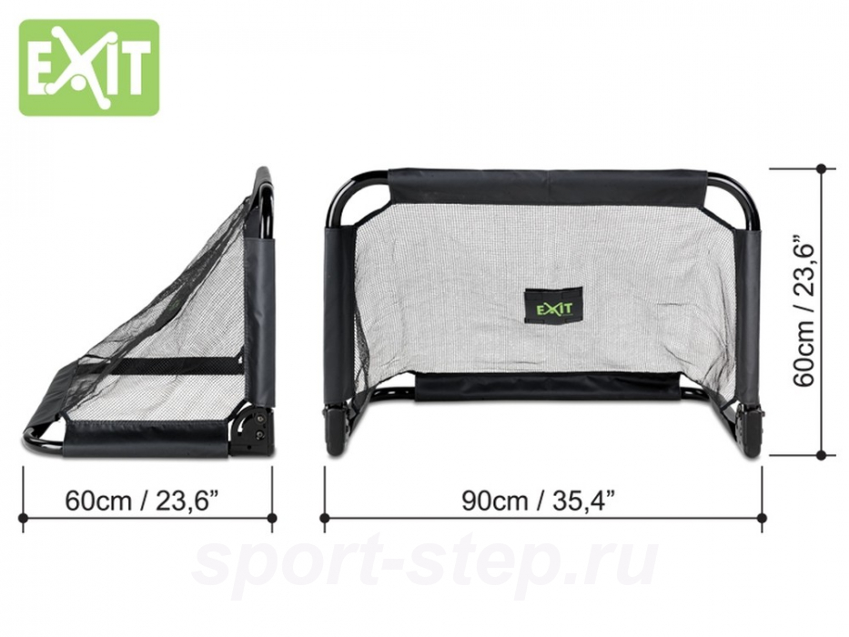 Детские футбольно-хоккейные ворота для дома и дачи EXIT ПИКО 90х60х60 см, cклaдные, 2 шт в комплекте